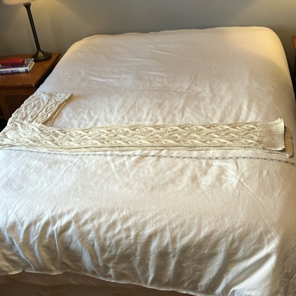 GAP Cream Cable Knit Hooded Scarf - Picture 5 of 6